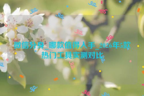 微信分身_哪款值得入手_2026年5款热门工具实测对比