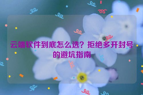 云端软件到底怎么选?拒绝多开封号的避坑指南