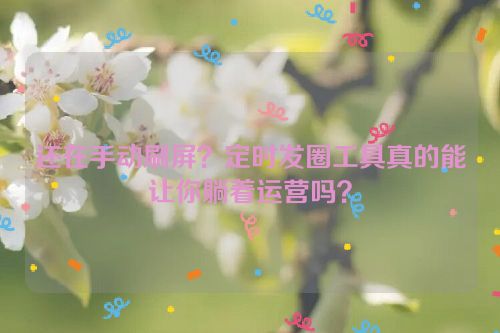 还在手动刷屏？定时发圈工具真的能让你躺着运营吗？